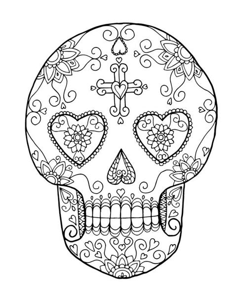 heart sugar skull coloring pages skull coloring pages sugar skull