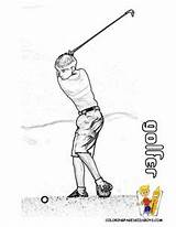 Golf Coloring Pages Sports Boys Kids Golfers Clubs Play Player Yescoloring Printables Reference Outfit Playing Drawings sketch template