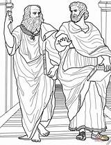 Atene Platon Arystoteles Aristoteles Filosofia Platone Aristóteles Aristotle Platón Filosofo Filósofo Aristotele Plato Axios Kolorowanka Drukuj sketch template