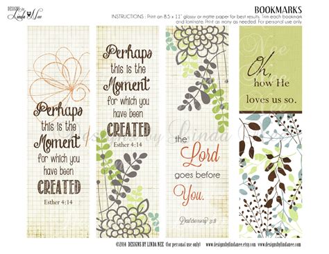 bookmarks printable christian scripture  bookmarks etsy