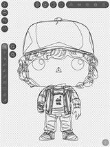 Pop Stranger Things Funko Dustin Outline Behance Max Paths Version Create Where Used His sketch template