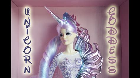 unicorn goddess barbie signature  doll review fr youtube
