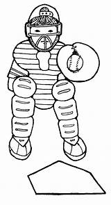 Catcher Baseball Drawing Clipart Clip Cliparts Library Gif Getdrawings sketch template