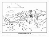 Abraham Abram Separate Genesis Isaac Sundayschoolzone Promises Separating sketch template