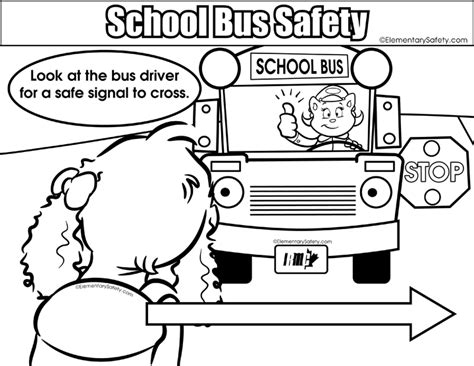 coloring school bus safety