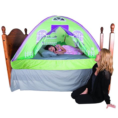 amazoncom pacific play tents kids cottage bed tent playhouse twin size toys games