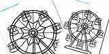 Ferris Wheel Coloring Colouring Template Seaside Large Themed Designlooter Fine Drawings 82kb 315px sketch template