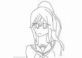 Ayano Aishi Yandere Simulator Coloring Pages Kids Printable sketch template