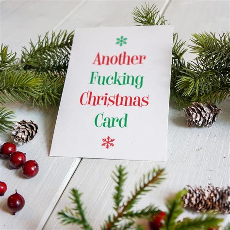 Another Fucking Christmas Card Funny Rude Christmas Cards Hen Party