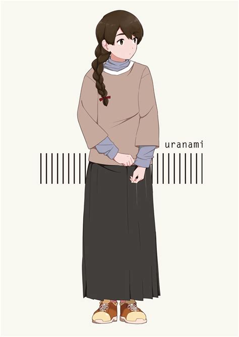 safebooru 1girl alternate costume black skirt braid