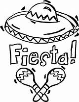 Fiesta Mexican Coloring Pages Printable Mexico Sheets Color Birthday Printables sketch template