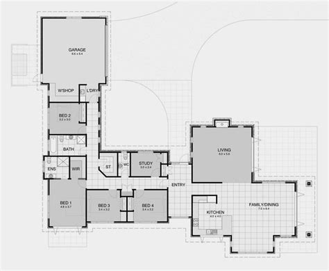 shaped house plan