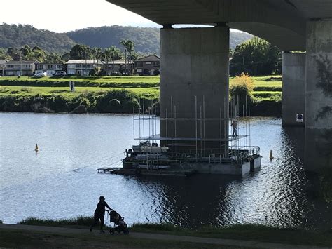 bridge pier strengthening project freyssinet australia barges australia