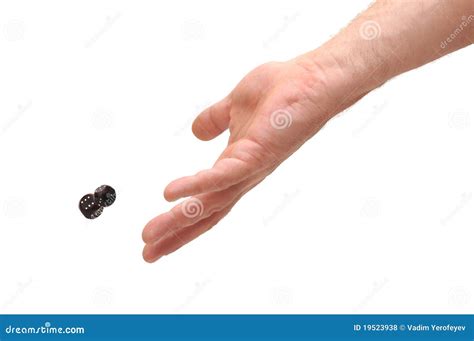 hand throwing  dices royalty  stock  image