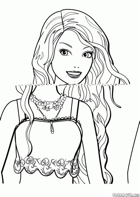 barbie guitar coloring page  svg png eps dxf  zip file