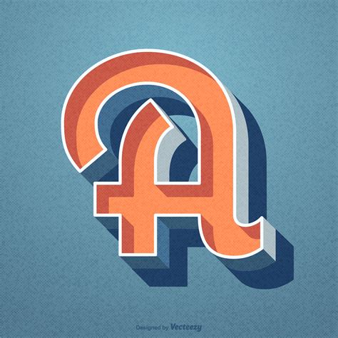 retro letter  typography vector design  vector art  vecteezy