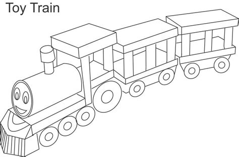 toy train coloring page  kids