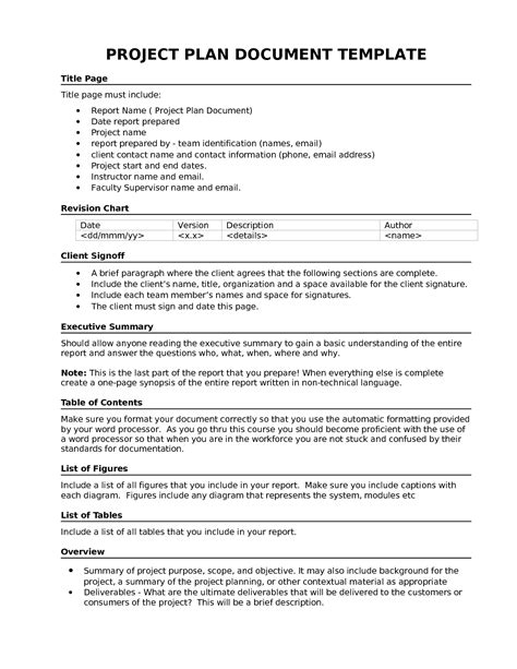 project plan report template printable schedule template