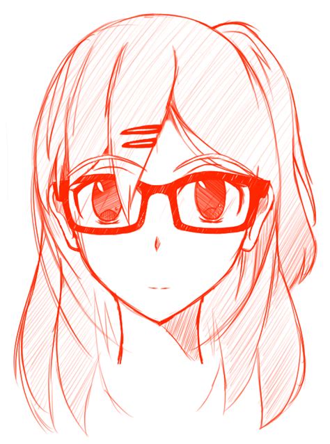 how to draw a girl with glasses anime howto techno