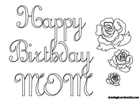 happy birthday mom coloring page drawing board weekly