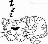 Coloring Party Pages Sleepover Clip Clipart Cartoon Outline Cat Sleeping Sleep Cats Sleepy Slumber Big sketch template