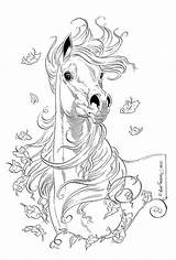 Coloring Paard Kleurplaat Pferde Mandalas Lena Fries Volwassenen Dibujos Furberg Kleurplaten Paarden Disegni Caballos Horses Correr Stencil Sellos Caballo Bonitos sketch template