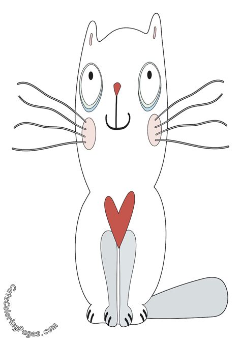 loving big eyed kitten coloring page cats coloring pages