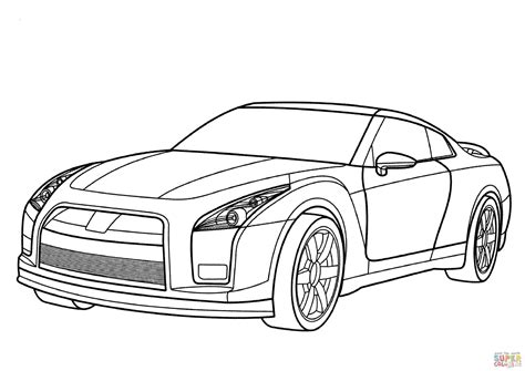 nissan gt  coloring page  printable coloring pages