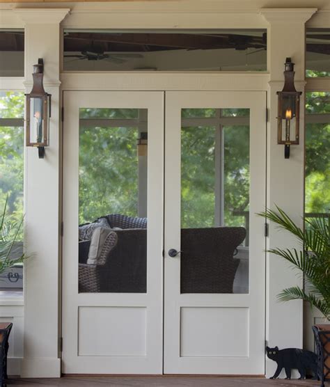 flat paneled double screen doors  porch company
