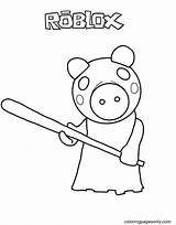 Piggy Roblox Coloring sketch template