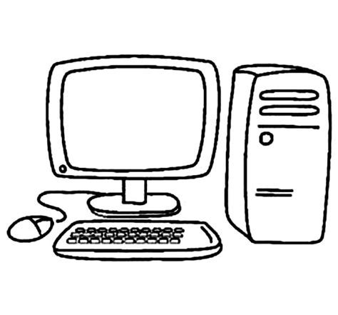 computer coloring book clipart