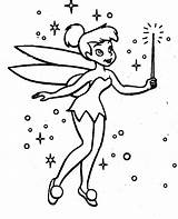 Coloring Pages Tinkerbell Bell Tinker Popular sketch template
