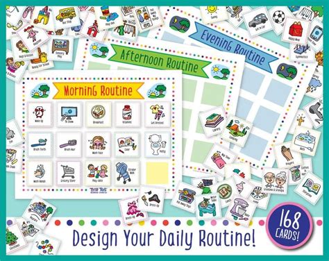 printable daily visual schedule  routine  activity etsy