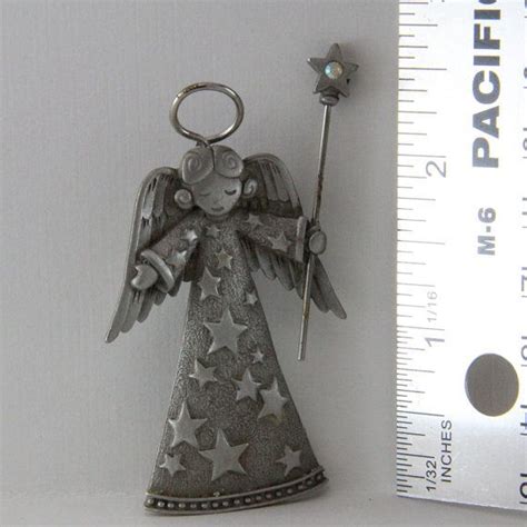 vintage jj angel pewter pin brooch on etsy 83 61 kr