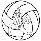 Coloring Volleyball Pages Printable Getcolorings sketch template