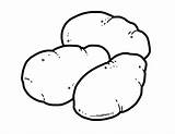 Potato Food Drawing Easy Blackline Foodhero Bulletinboards Webstockreview sketch template