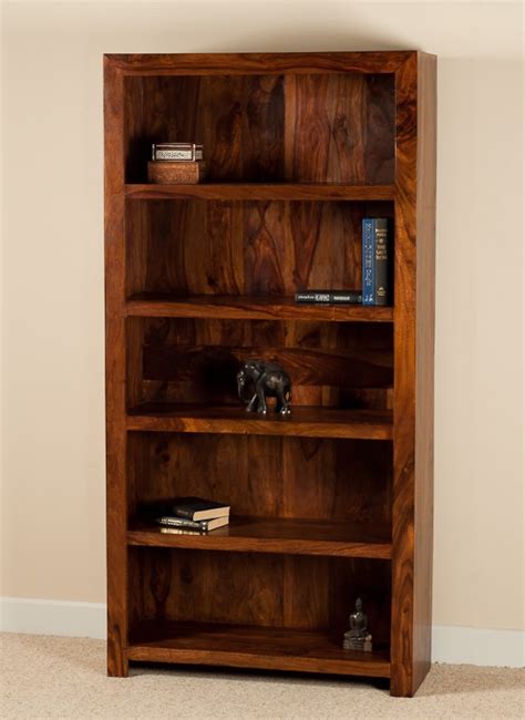 solid wood tall bookcase casa bella handcrafted sheesham