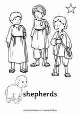 Shepherds Nativity Colouring Slideshare Upcoming sketch template