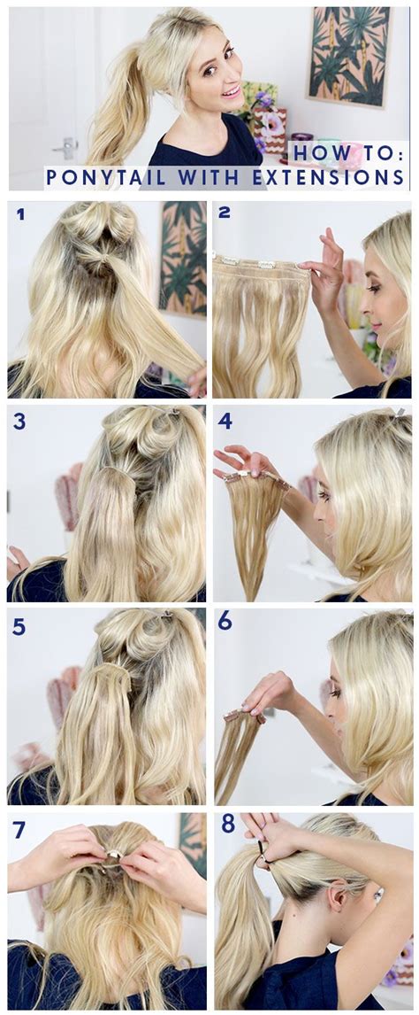 ponytail tutorial  milk blush hair extensions gel
