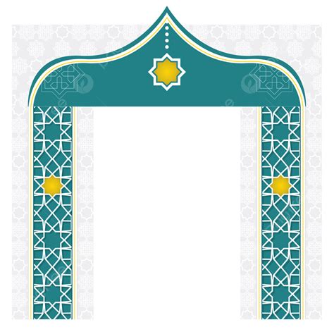 decorative gate vector png images ramadan decoration template gate