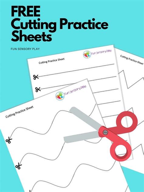 cutting worksheets scissor skills practice printables