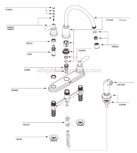 moen caldwell kitchen faucet parts diagram reviewmotorsco