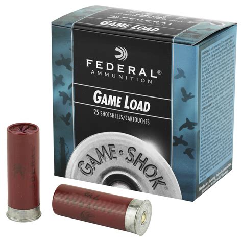 Federal Game Shok 12 Ga Ammo 2 3 4 1 Oz 7 1 2 Shot Case Of 250 Rounds