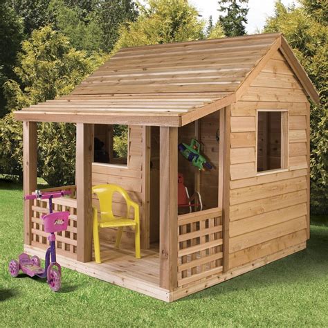 adorable outdoor wood cottage playhouses  kids