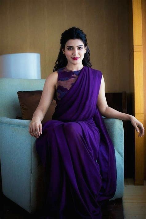 latest top hd stills of samantha stylish sarees blouse