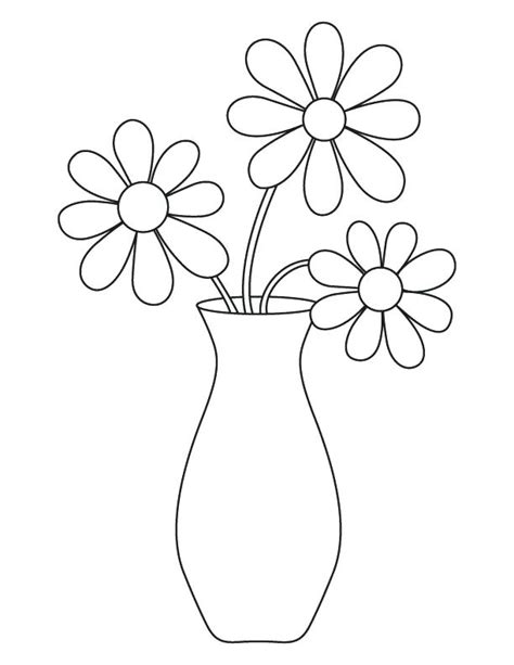 flower vase coloring pages  getcoloringscom  printable