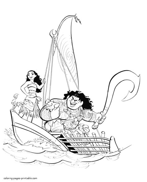 moana coloring pages printable coloring pages