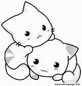 Coloring Cat Pages Cute Chubby Baby Clipart Clipground sketch template