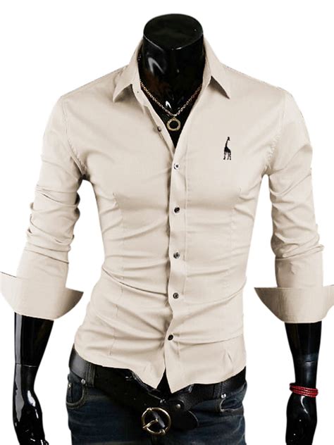 bellella men casual solid plain dress shirt top blouse casual buttons