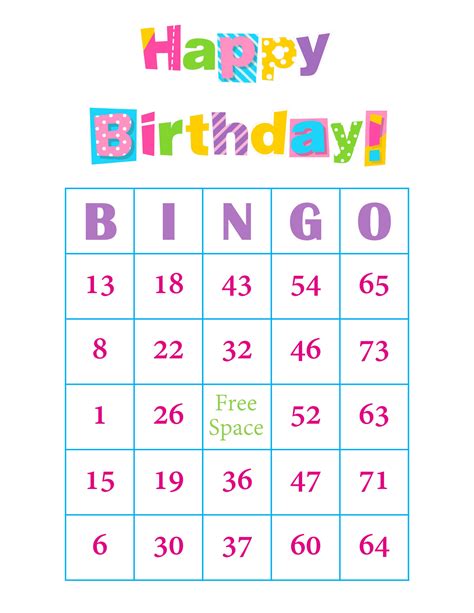 birthday bingo cards  cards prints   page instant etsy canada